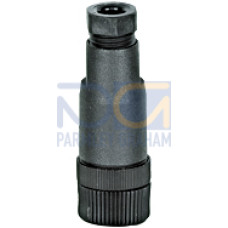 Plug-in connector, 5-pin, socket straight M12, B-coded, screwconnection,material threaded ring: CuZn nickel-plated, outer cable diameter: 4-6mm