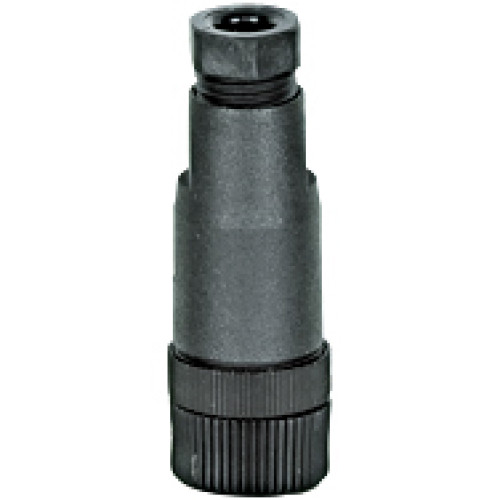 Plug-in connector, 5-pin, socket straight M12, B-coded, screwconnection,material threaded ring: CuZn nickel-plated, outer cable diameter: 4-6mm