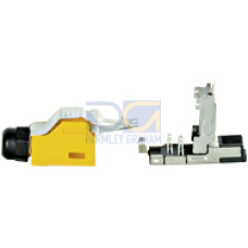 RJ45 plug-in connector, straight, IP20, 4-pin, Cat5e, AWG 22 (4-core),cable diameter: 6.3-6.7mm