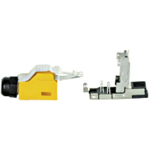 RJ45 plug-in connector, straight, IP20, 4-pin, Cat5e, AWG 22 (4-core),cable diameter: 6.3-6.7mm