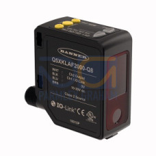 Q5X Series: Laser Adjustable Field, Range: 50-5000, Input: 10-30 V dc, Output: 1 PNP/NPN with IO-Link, 1 PNP/NPN Multi-Function I/O, 4-pin M12 Rotatable QD