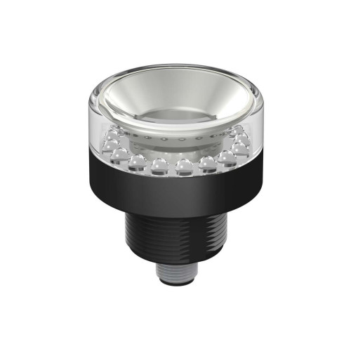 K50 Beacon EZ-LIGHT: 3-Color Perimeter & Top View, Voltage: 12-30 V dc, Housing: Polycarbonate, IP69K, Input: PNP, Colors: Green Red Yellow, 5-pin M12 Integral QD