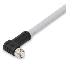 Power cable, M12L socket, angled, 5-pole, Length: 2 m