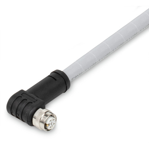 Power cable, M12L socket, angled, 5-pole, Length: 10 m