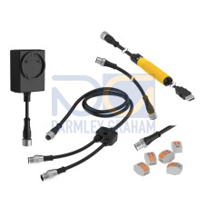 DK-Pro Series Accessory Kit Includes, Converter Cable, Splitter, Power Supply, WAGO Wire Nuts, and M12 Double Ended 8-pin to 5-pin Cordset