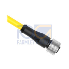 Cordset: Single Ended M12, 8-pin Straight Female, 7.62 m 8x24 Yellow PVC Jacket, Nickel-Plated Brass Coupling Nut