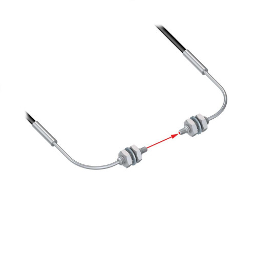 Plastic Fiber, Opposed Mode, Core Dia.: 1, Fiber Length 2 m, Angle, Thread, Free cut