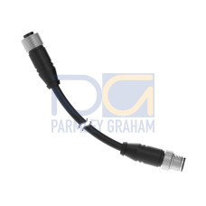 Cordset: Double Ended M12, 5-pin Straight Male, 5-pin Straight Female, 1.83 m 5x22 Shielded Black PVC Jacket, Nickel-Plated Brass Coupling Nuts