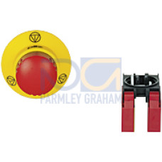 PITestop, E-STOP/contact block set, consisting of E-STOP pushbutton withE-STOP symbol and logo and contact block with monitoring, 2 N/C, withspring-loaded terminals.