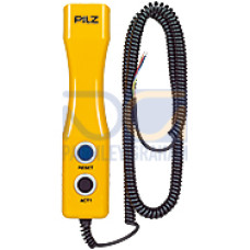 PITjog manually operated control device 3 built-in pushbuttons,connection via 10-pin coiled cable with open end.