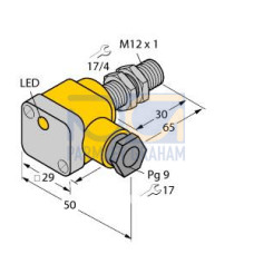 Inductive Sensor, Operating voltage Nom. 8.2 VDC, Rated switching distance