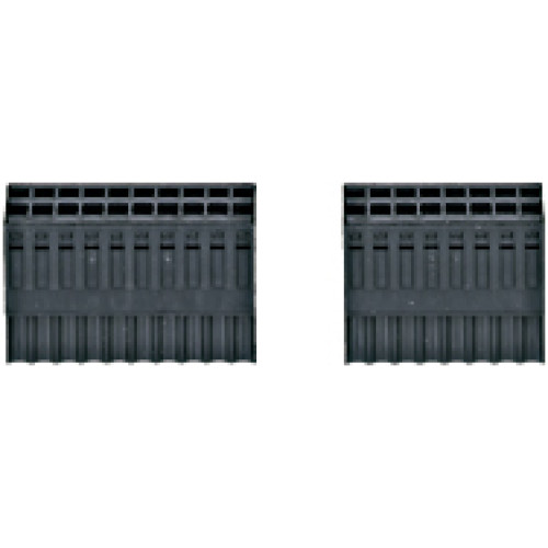 PITmode connector set for electronic operating mode selector switch PITm3p.Consisting of 1 x 8-pin and 1 x 10-pin female connector strip inspring force version.