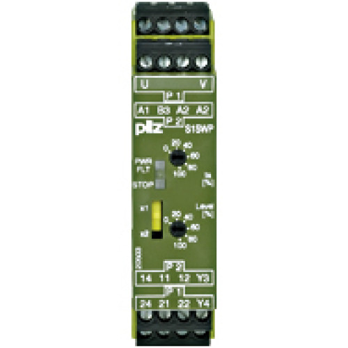 Standstill monitoring relay for monitoringDC and three-phase motors, 2 C/O contacts, plug-in terminals ofscrew type, width 22.5 mm, UB = 24 - 240 V AC/DC.