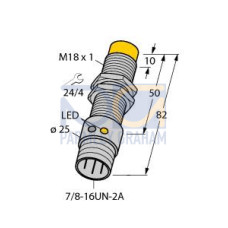 Inductive Sensor, Operating voltage 20250 VAC / 10300 VDC