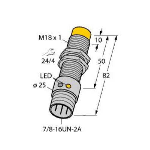 Inductive Sensor, Operating voltage 20250 VAC / 10300 VDC