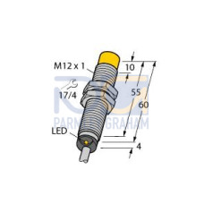 Inductive Sensor, Operating voltage 1065 VDC, Rated switching distance