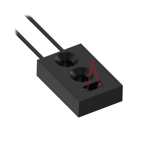 Plastic Fiber, Convergent Distance 6, Side Exit, Flat Pack Plastic Housing, 2 m Fiber Length, Free Cut