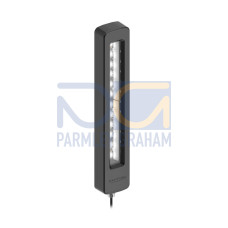 WLH60 High Temperature Light, Length: 640, Black E-Coated Aluminum, Voltage: 24 V dc, Environmental Rating: IP68g, IP69K, Color: White, Window: Glass, 2 m (6.5 ft) Integral Cable, Side exit