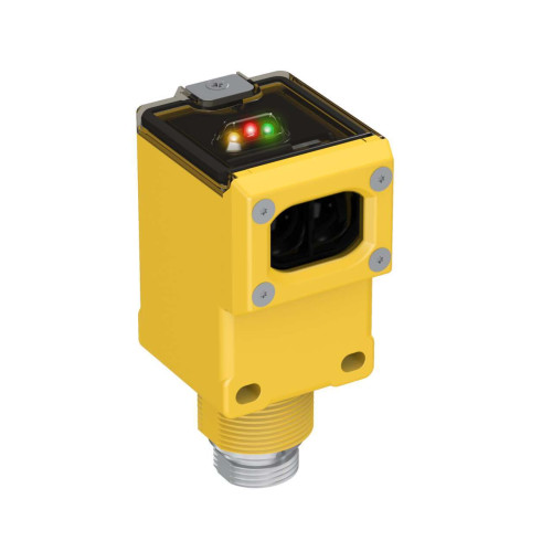 Q45X Series: Polarized Retro, Range: 0.15 m to 6 m, Input: depends on Bus Card, Output: depends on Bus Card used, 5-pin Mini Integral QD