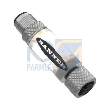 S15WL Series: 1-Color In-Line Illuminator, Voltage: 24 V dc, Housing: PVC, IP67, Colors: Cool White, Male-Female 4-pin M12 Integral QD