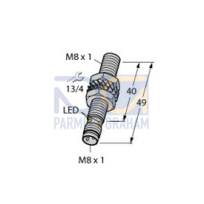 Inductive Sensor, Operating voltage 1030 VDC, Rated switching distance