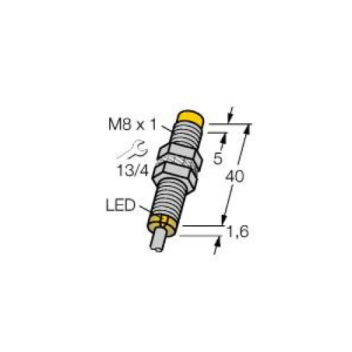 Inductive Sensor, Operating voltage 1030 VDC, Rated switching distance