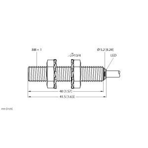 Inductive Sensor, Operating voltage 1030 VDC, Rated switching distance