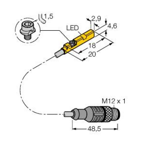Magnetic Field Sensor, For Pneumatic Cylinders