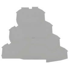 End and intermediate plate, 1 mm thick, gray