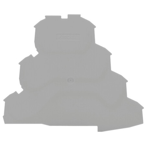 End and intermediate plate, 1 mm thick, gray