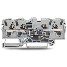 Component terminal block, 4-conductor, with diode 1N5408, gray