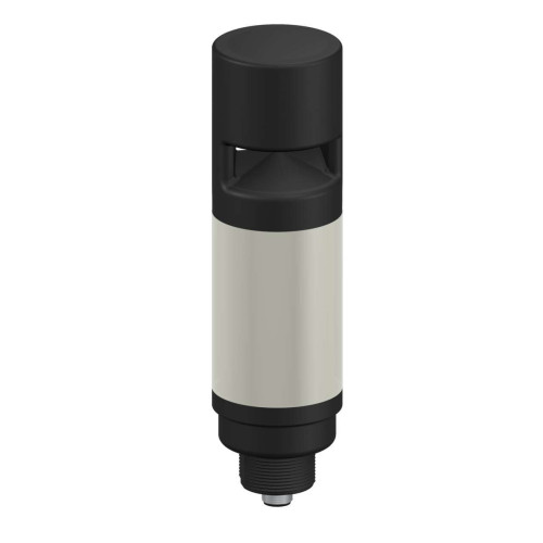 Column Light: 1-Color Sealed Omnidirectional Continuous Audible Indicator, Voltage: 18-30 V dc, Environ. Rating: IP67, Input: PNP, Colors: Red, 5-pin M12 Integral QD