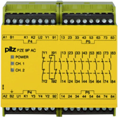 Contact expansion inputs: 1/2-channel wiring with/without detection of shorts across contacts