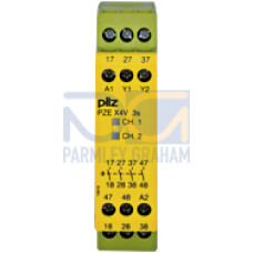 Contact expansion Inputs: Single-channel wiring Outputs: 4 N/O UB 24 V DC, width: 22.5 mm, integral screw terminals, Delay-on de-energisation contact block for contact expansion in connection with saf
