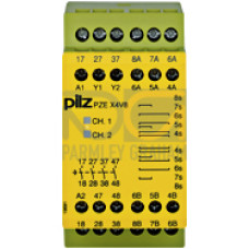 Contact expansion Inputs: Single-channel wiring Outputs: 4 N/O (t= 5.6.7.8 s). UB 24 V DC, width: 45 mm. UB 24 V DC, width: 45 mm. Contact block for contact expansion in connection with safety-related