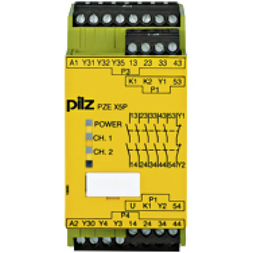 Contact expansion inputs: 1/2-channel wiring with/without detection of shorts across contacts