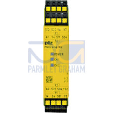 Safety relay (standalone) inputs: 1/2-channel wiring with/without detection of shorts across contacts