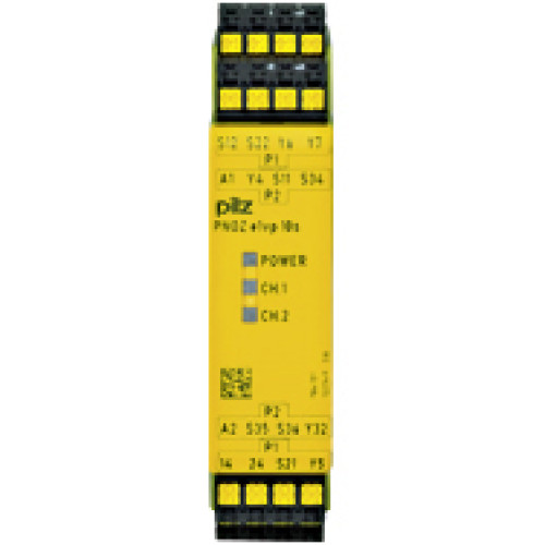 Safety relay (standalone) inputs: 1/2-channel wiring with/without detection of shorts across contacts