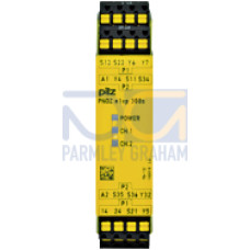 Safety relay (standalone) inputs: 1/2-channel wiring with/without detection of shorts across contacts