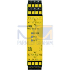 Safety relay (standalone) inputs: 2-channel wiring with/without detection of shorts across contacts