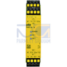 Safety relay (standalone) inputs: 2-channel wiring with detection of shorts across contacts