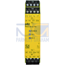 Safety relay (standalone) inputs: 2-channel wiring with detection of shorts across contacts