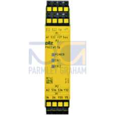 Safety relay (standalone) inputs: 1/2-channel wiring without detection of shorts across contacts