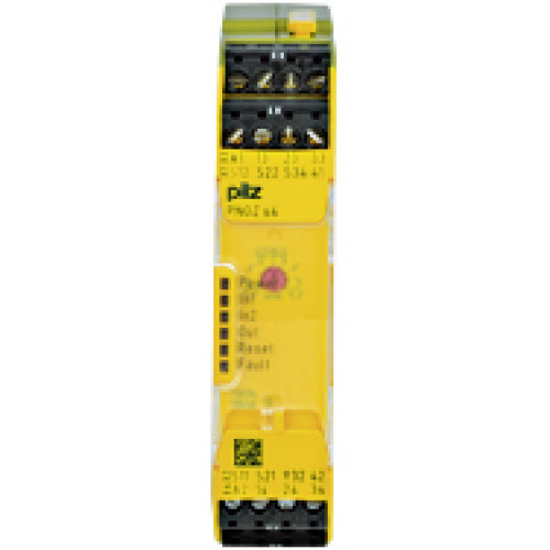 PNOZsigma Safety relay (standalone). Inputs: 1-/2-channel wiring with/ without detection of shorts across contacts Outputs: 3 N/O, 1 N/C, 1 semiconductor UB 48 - 240 V AC/DC, width: 22.5 mm, plug-in t