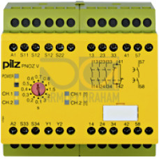 Safety relay (standalone) inputs: 1/2-channel wiring without detection of shorts across contacts