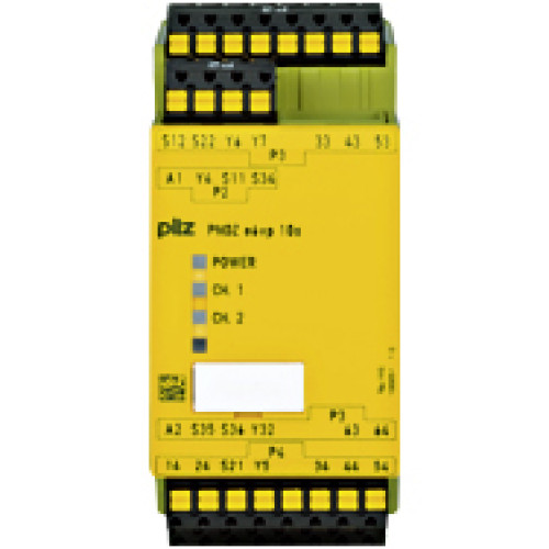 Safety relay (standalone) inputs: 1/2-channel wiring with/without detection of shorts across contacts