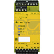 Safety relay (standalone) inputs: 1/2-channel wiring with/without detection of shorts across contacts