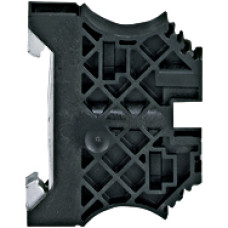End bracket for mounting rail, standard, plastic version, black Delivery scope: 10 pieces, packed in a neutral carton with reference label.