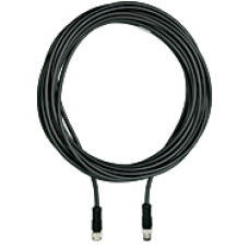 Connection cable, PUR, black RAL9005, suitable for drag chains, 5-pin, socket straight M12, on connector straight M12, B-coded, cable length:10 m
