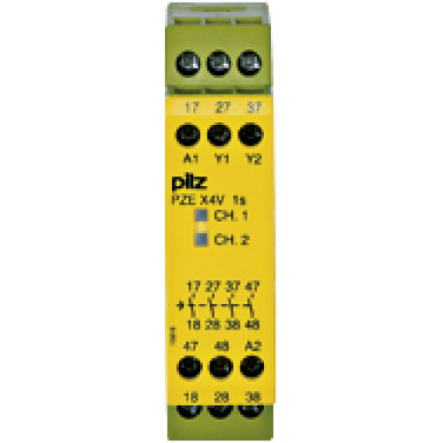 Contact expansion Inputs: Single-channel wiring Outputs: 4 N/O UB 24 V DC, width: 22.5 mm, integral screw terminals, Delay-on de-energisation contact block for contact expansion in connection with saf
